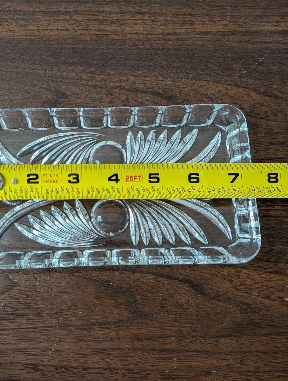 Princess House Crystal Swirls & Dots Creamer Sugar And Tray Set- 3 Pieces
